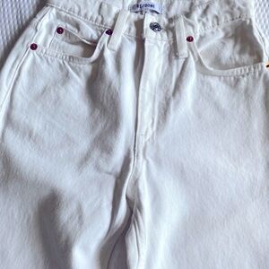Re/Done White Straight Leg High-Waisted Denim Size 26